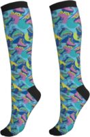 Crazy Fun Compression Socks Women Men Knee High Support Socks For Athletic Running Cycling