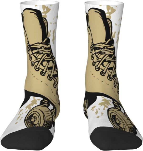 Roller Skates Mid Length Socks With High Elasticity And Breathability, Without Any Pressure On The Feet Unisex White