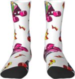 Colorful Roller Skates Comfortable Mid-Calf Socks For Men And Women-Fashionable Adult Socks,Elevate Your Style.