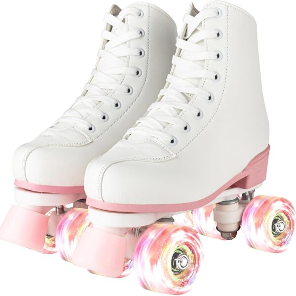 Women Roller Skates with Light Up Wheels Quad Skating for Men, Adult, Youth, Beginners Outdoor