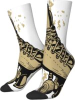 Roller Skates Mid Length Socks With High Elasticity And Breathability, Without Any Pressure On The Feet Unisex White