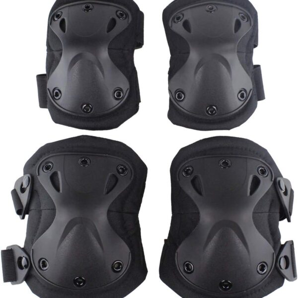 Tactical Combat Knee & Elbow Protective Pads Set for Outdoor Paintball Game Cycling Safety Skateboarding Gear Skates Knee Protection Guard Pads