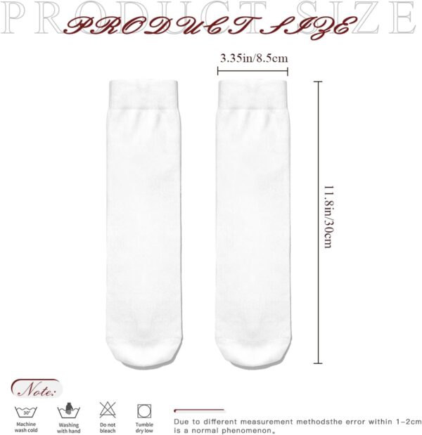 Fashion Compression Socks,Performance Polyester Cushioned Athletic Crew Socks for Running,Athletic, -12 inch