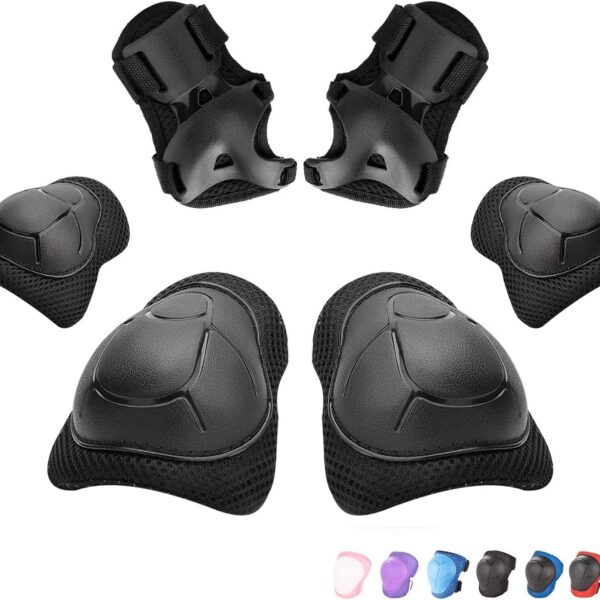 Kids/Youth Knee Pad Elbow Wrist Pads Guards Protective Gear Set, for Roller Skates,Cycling Bike,Skateboard,Inline Skatings ,Scooter Riding ,and Other Outdoor Sports Activities