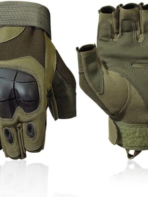 Outdoor Fingerless Gloves for Men - Driving, Hiking, Biking & Motorcycle Gloves