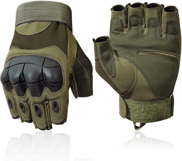 Outdoor Fingerless Gloves for Men - Driving, Hiking, Biking & Motorcycle Gloves