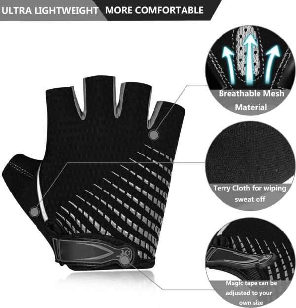 Bike Cycling Gloves for Men Women,Non-Slip Breathable 5MM Gel Pads DH Mountain Road Bicycle Gloves for MTB Biking Cycling,Workout Sports