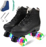 Professional Outdoor Indoor Roller Skates for Women and Men, Adjustable Four Wheel Senior Skates