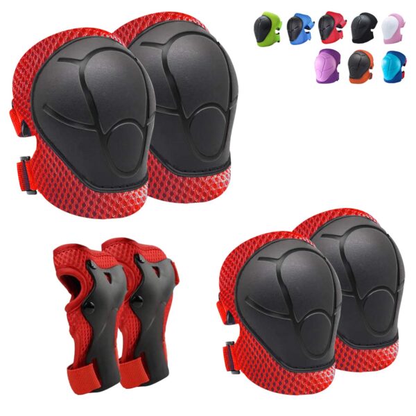 Knee Pads for Kids Kneepads and Elbow Pads Toddler Protective Gear Set Kids Elbow Pads and Knee Pads for Girls Boys with Wrist Guards 3 in 1 for Skating Cycling Bike Rollerblading Scooter