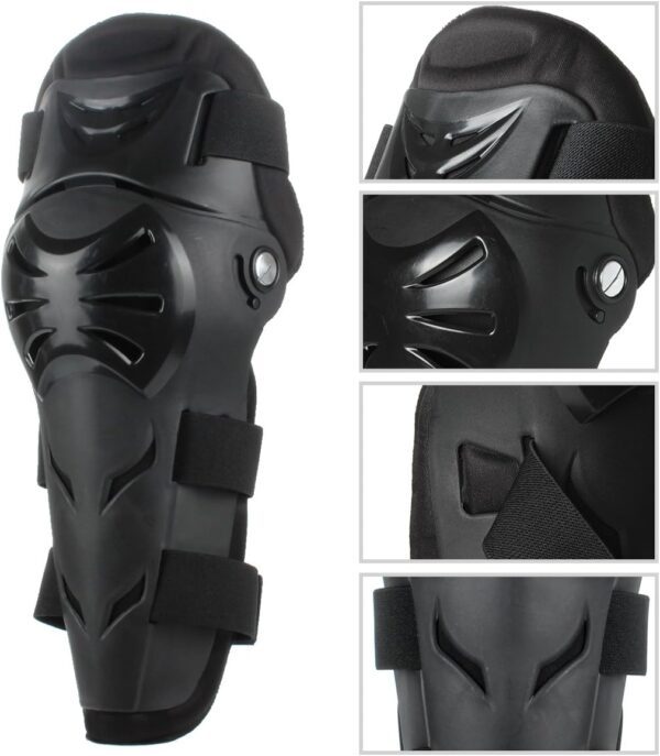 Knee Pads Motorcycle - 4P Adult Knee/motorcycle elbow pads/Adjustable Knee Cap Pads Protector Elbow Armor for Motorcycle Cycling Racing