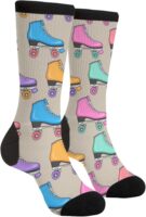 Roller Skate Socks Novelty Funny Crew Socks Crazy Gifts For Men Women