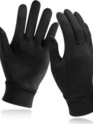 Lightweight Running Gloves, Touch Screen Anti-Slip Warm Gloves Liners for Cycling Biking Sporting Driving for Men Women