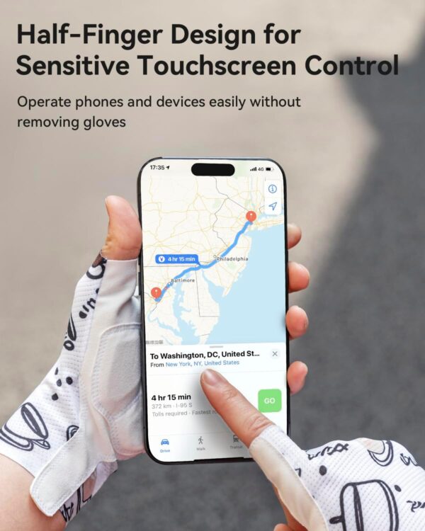 Cycling Gloves for Women Cycling Fingerless Mountain Bike Gloves Sun Gloves Breathable, Shock-Absorbing, Non-Slip