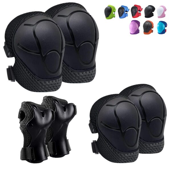 Knee Pads for Kids Knee pads and Elbow Pads Toddler Protective Gear Set Kids Elbow Pads and Knee Pads for Girls Boys with Wrist Guards 3 in 1 for Skating Cycling Bike Rollerblading Scooter