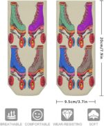Retro Colorful Roller Skates Socks Low Cut Ankle Short Sock Novelty Casual Invisible Liner Socks for Men Women