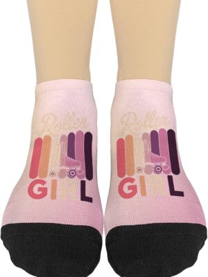 Cool Roller Skatings Skate Girl Boys Crew Socks Invisible for Womens Socks