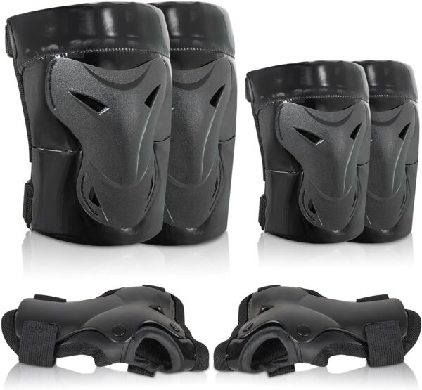 Knee Pads for Men, Knee Pads Wrist Guard Knee and Elbow Pads Adult Protective Gear Set for Skateboard, Roller Skating, for Women Men Youth Adult Kids