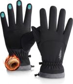 Winter Waterproof Ski Snow Warm Gloves for Women Men, Windproof Cold Weather Thermal with Touchscreen Fingers, for Running Driving Cycling Hiking Biking Outdoor Sports Daily Work