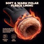 Winter Waterproof Ski Snow Warm Gloves for Women Men, Windproof Cold Weather Thermal with Touchscreen Fingers, for Running Driving Cycling Hiking Biking Outdoor Sports Daily Work